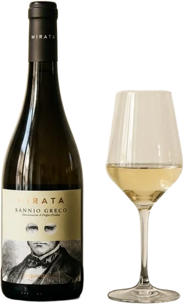 GRECO DI TUFO · Mirata wine, bottle and glass
